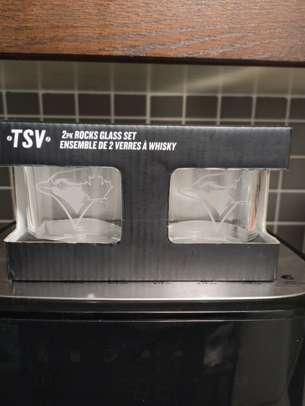 Toronto Blue Jays Etched 2-Piece Clear Rocks Glass Set - Clear Whiskey Glasses